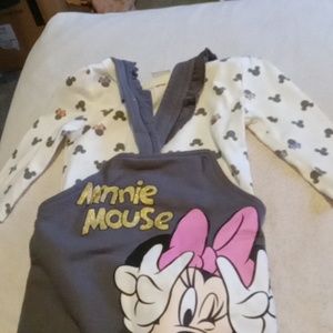 Baby girls overalls with white shirt